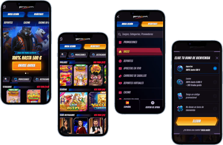 Winrolla Casino versión móvil con registro, juegos y bono de bienvenida